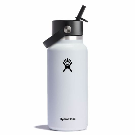 Hydro Flask Θερμός Wide Mouth με Flex Straw Cap 946 ml, Λευκό