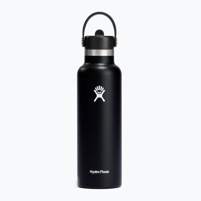 Hydro Flask Standard Flex Straw Cap θερμικό μπουκάλι με καπάκι καλαμιού 621 ml OZ, μαύρο