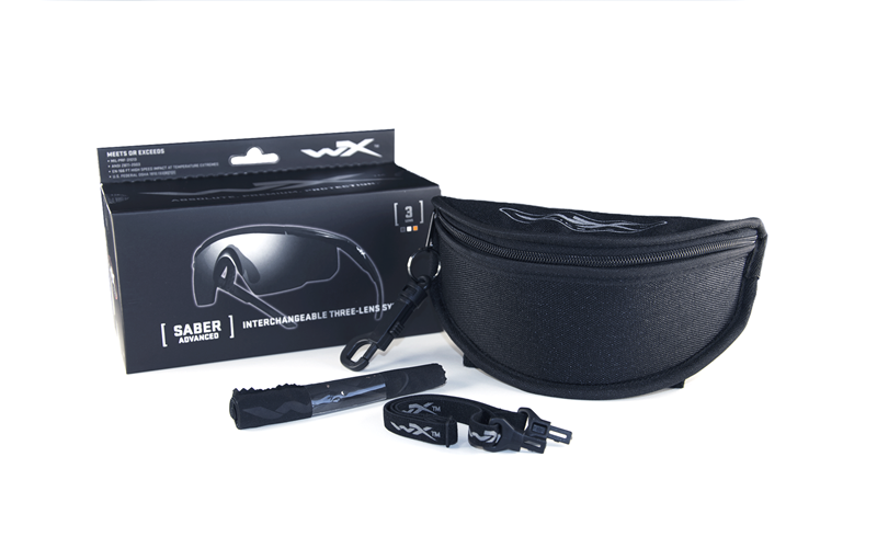 WILEY X SABER ADVANCE προστατευτικά γυαλιά με αντικαταστάσιμους φακούς, μαύρο