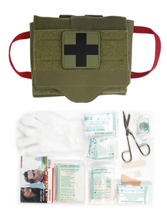 Mil-Tec IFAK Quick Draw 25-piece first aid kit, olive