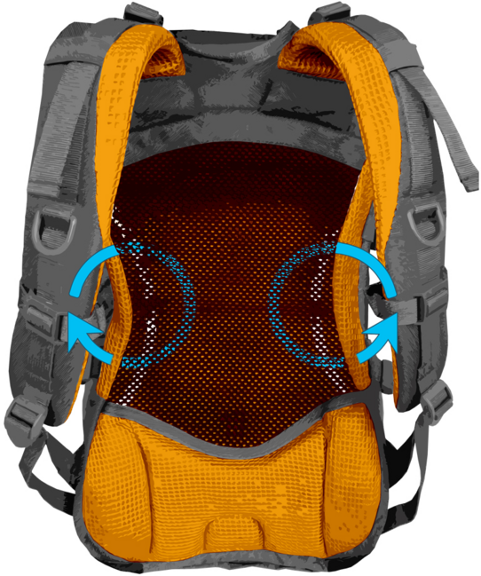 HUSKY Skid 26l σακίδιο πλάτης τουρισμού/ποδηλασίας Cyklo, μαύρο