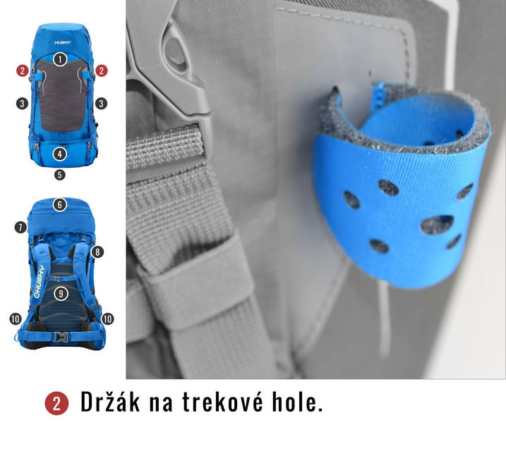 HUSKY Ultralight Rony New σακίδιο πλάτης 50l, μαύρο