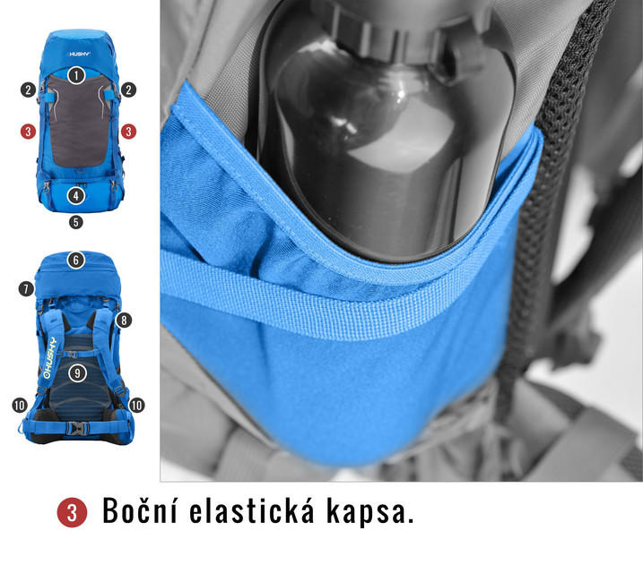 HUSKY Ultralight Rony New σακίδιο πλάτης 50l, μπλε