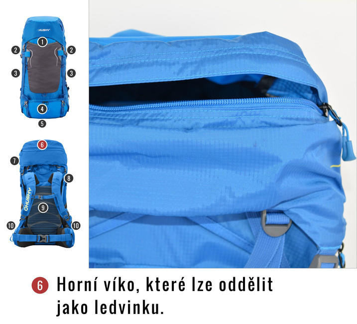 HUSKY Ultralight Rony New σακίδιο πλάτης 50l, μπλε