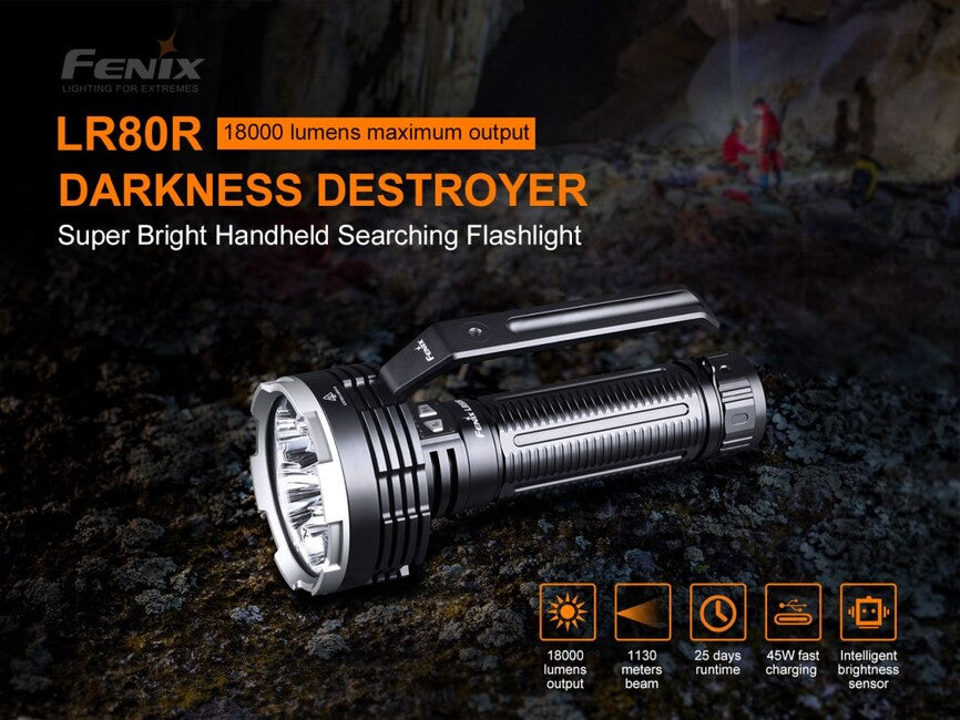 Fenix LR80R φακός, υπερ-ισχυρός