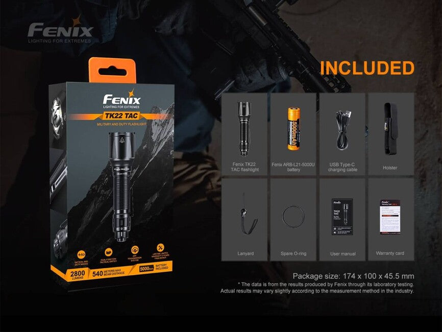 Fenix TK22 TAC Τακτικός Φακός
