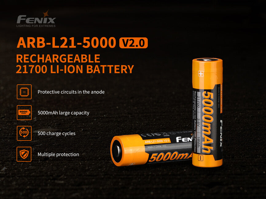 Fenix 21700 Επαναφορτιζόμενη Μπαταρία Li-Ion 5000 mAh