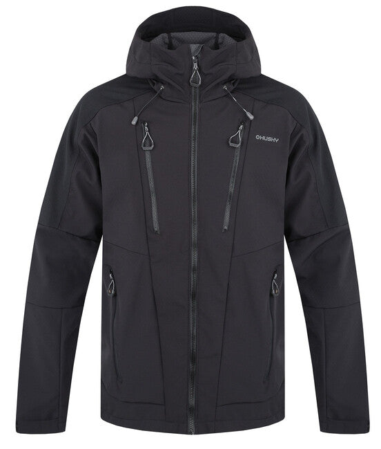 HUSKY Sevan men's softshell jacket, black