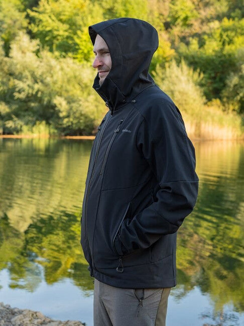 HUSKY Sevan men's softshell jacket, black