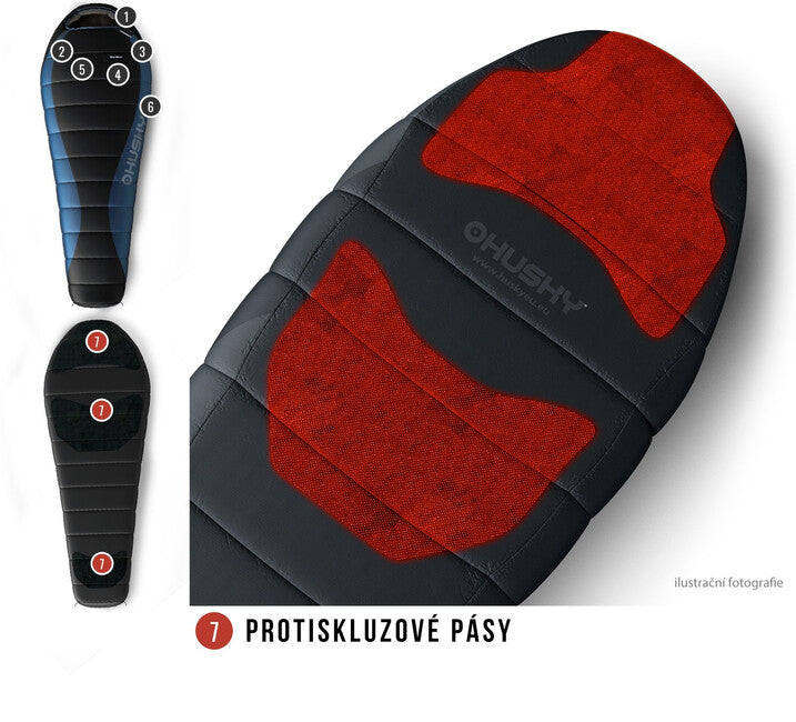 HUSKY Drape Perý Φακέλος Ύπνου -20°C, μπλε