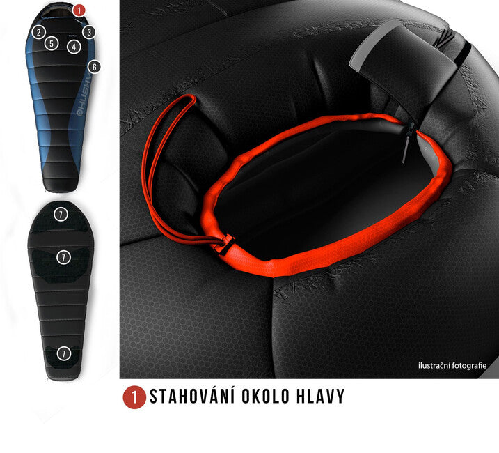 HUSKY Drape Perý Φακέλος Ύπνου -20°C, μπλε