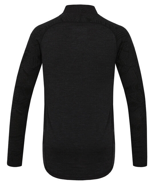 HUSKY Merino ανδρικό θερμικό εσώρουχο ζιβάγο με φερμουάρ, μαύρο