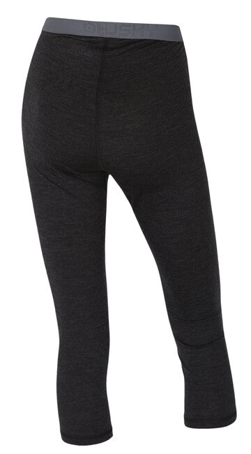 HUSKY Merino θερμικό ένδυμα 3/4 παντελόνι γυναικείο, μαύρο
