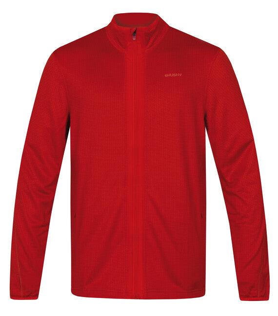 HUSKY Artic Zip Φούτερ με Κουκούλα Ανδρικό, Κόκκινο/Ανοιχτό Τούβλο
