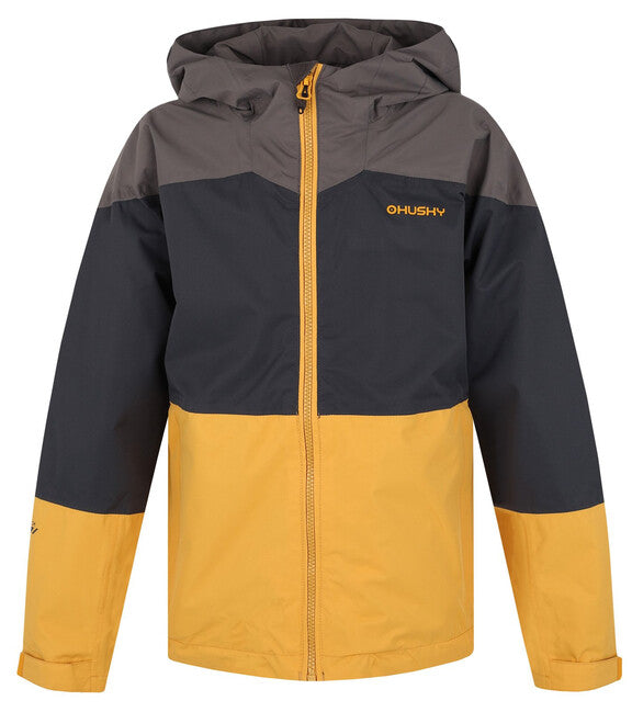 HUSKY Nicker K Μπουφάν Hardshell Παιδικό, Σκούρο Γκρι/Ανοιχτό Μουστάρδα