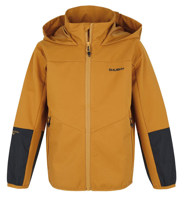 HUSKY Sonny K kids' softshell jacket, mustard
