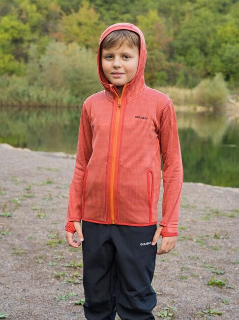 HUSKY Artic Zips K Φούτερ με Κουκούλα Παιδικό, Κόκκινο/Μαύρο Μπλε