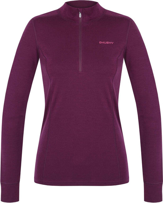 HUSKY Aron Zip γυναικείο μερινό φούτερ, deep magenta
