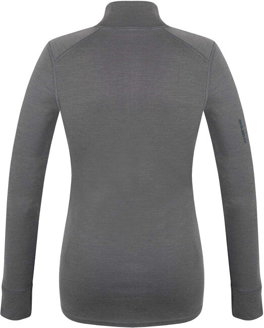HUSKY Aron women's merino sweatshirt Zip, dk. grey green