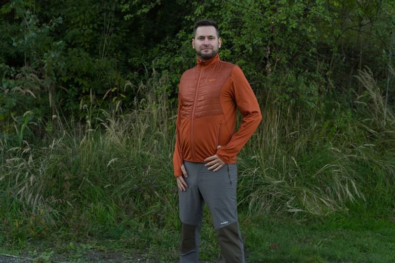 HUSKY Airy men's sweatshirt, brick orange