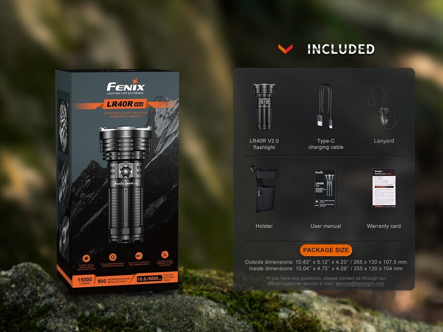 Fenix LR40R V2.0 φακός LED επαναφορτιζόμενος