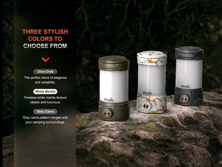 Fenix CL26R PRO Φακός Σκηνής Επαναφορτιζόμενος, Γκρι Camo