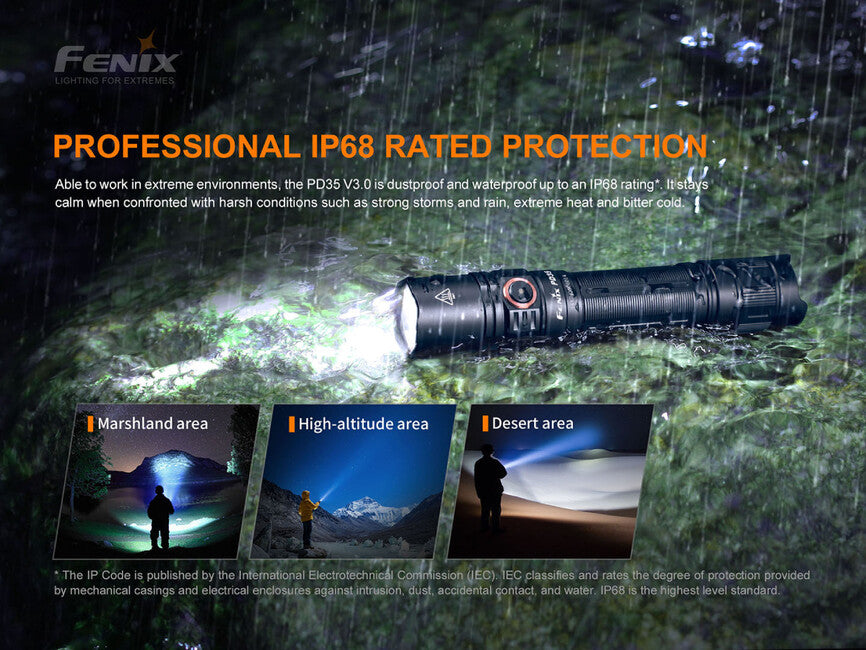 Fenix PD35 V3.0 Flashlight, Green Tropic