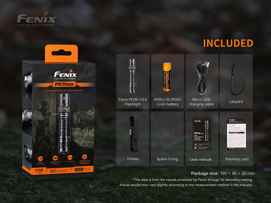 Fenix PD35 V3.0 Flashlight, Green Tropic
