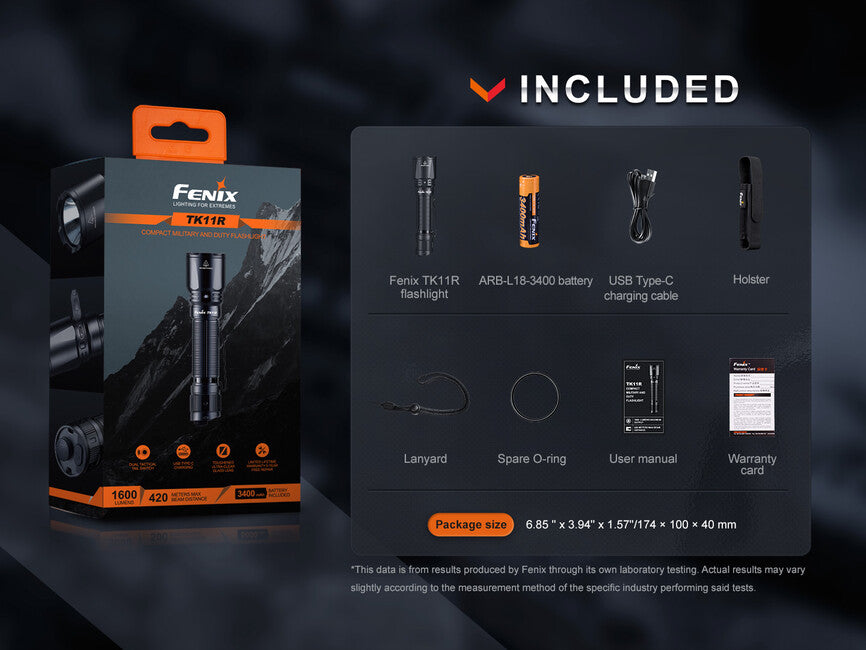 Fenix TK11R Επαναφορτιζόμενος Φακός LED