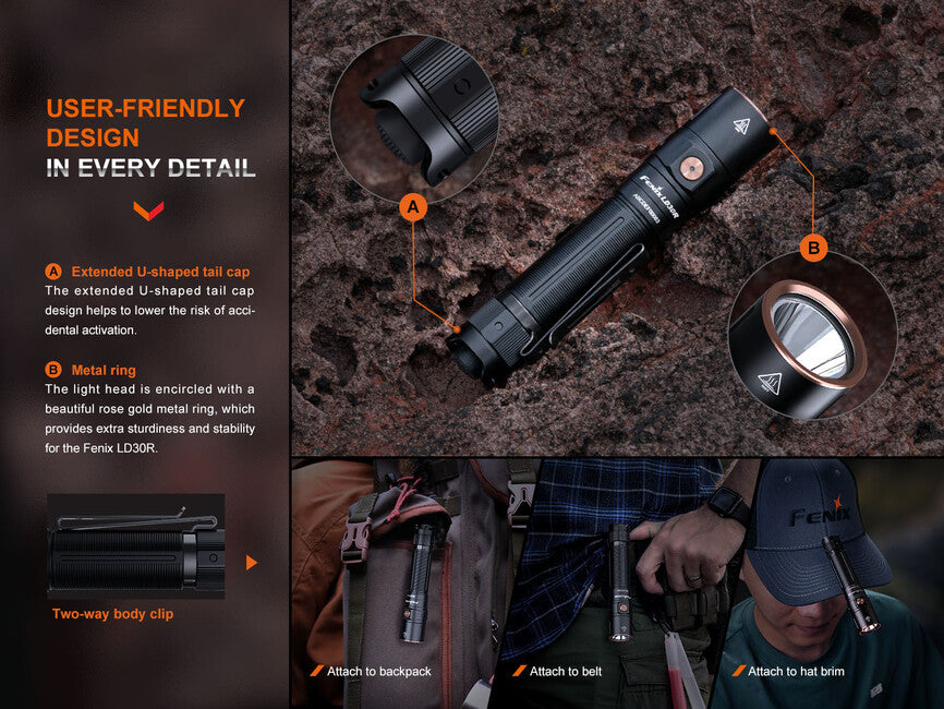 Fenix LD30R Επαναφορτιζόμενος Φακός LED