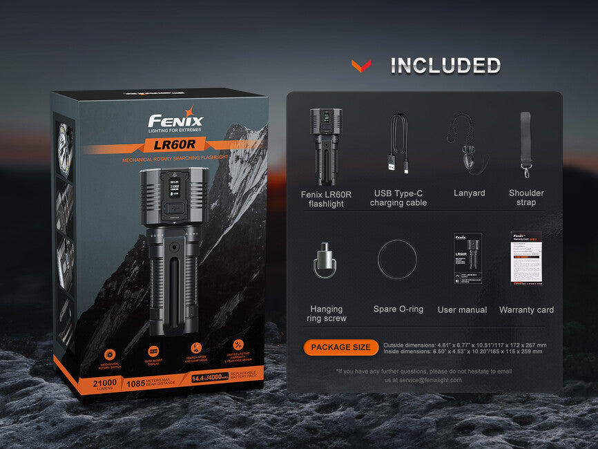 Fenix LR60R φακός LED επαναφορτιζόμενος