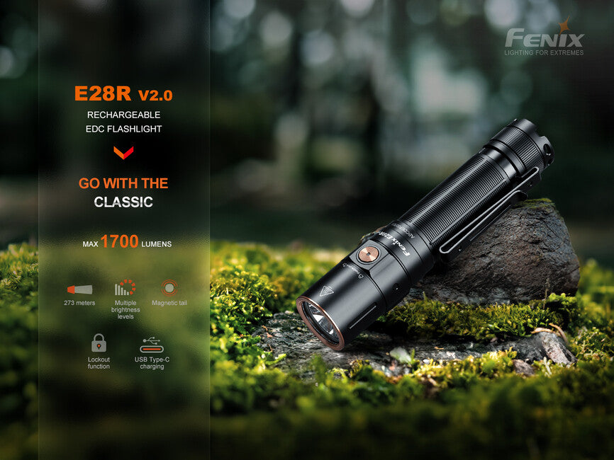 Fenix E28R V2.0 Επαναφορτιζόμενος Φακός