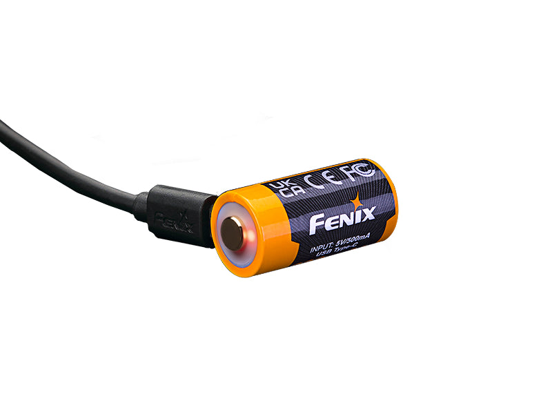 Fenix RCR123A επαναφορτιζόμενη μπαταρία USB-C Li-ion, 800 mAh