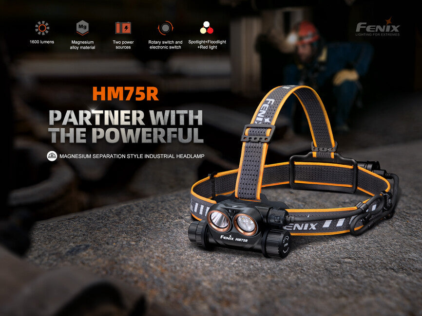 Fenix HM75R φακός κεφαλής επαναφορτιζόμενος