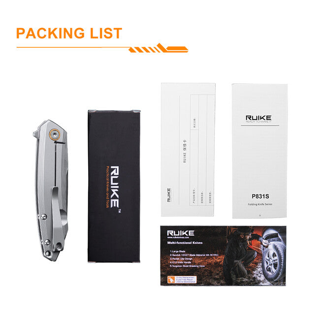 Ruike P831S Μαχαίρι, ασημί