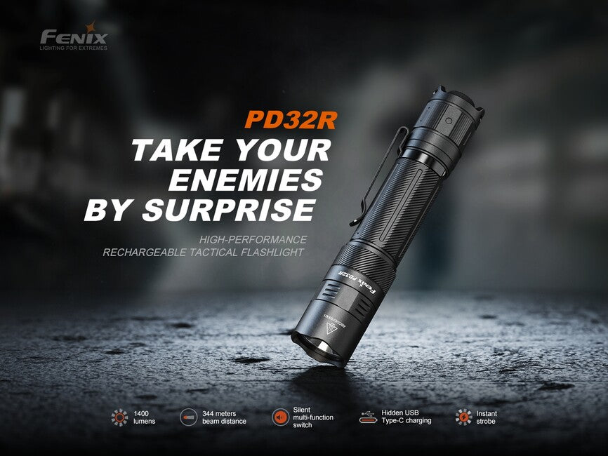 Fenix PD32R Επαναφορτιζόμενος Φακός