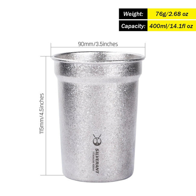 Silverant Κρυσταλλικό Ποτήρι Τιτανίου για Μπύρα 400 ml