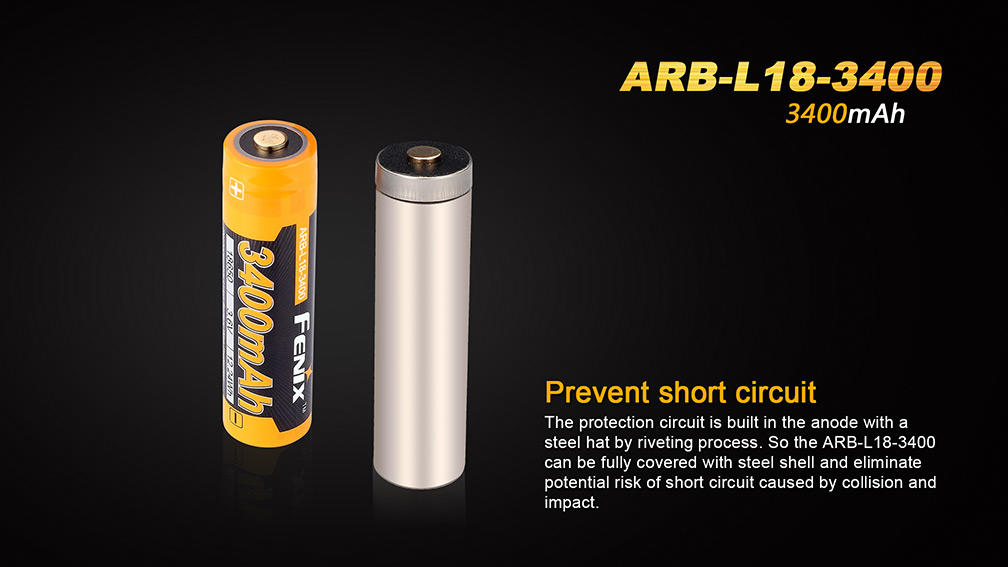 Fenix Μπαταρία Φόρτισης 18650 Li-Ion 3400mAh