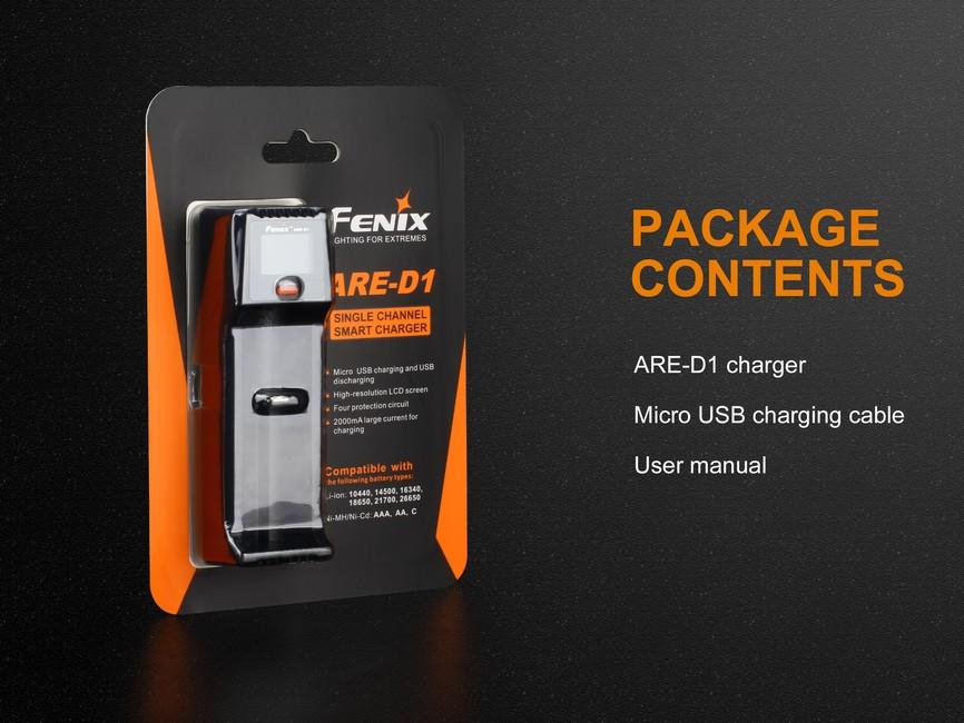 Fenix ARE-D1 USB Φορτιστής Li-ion, NiMH
