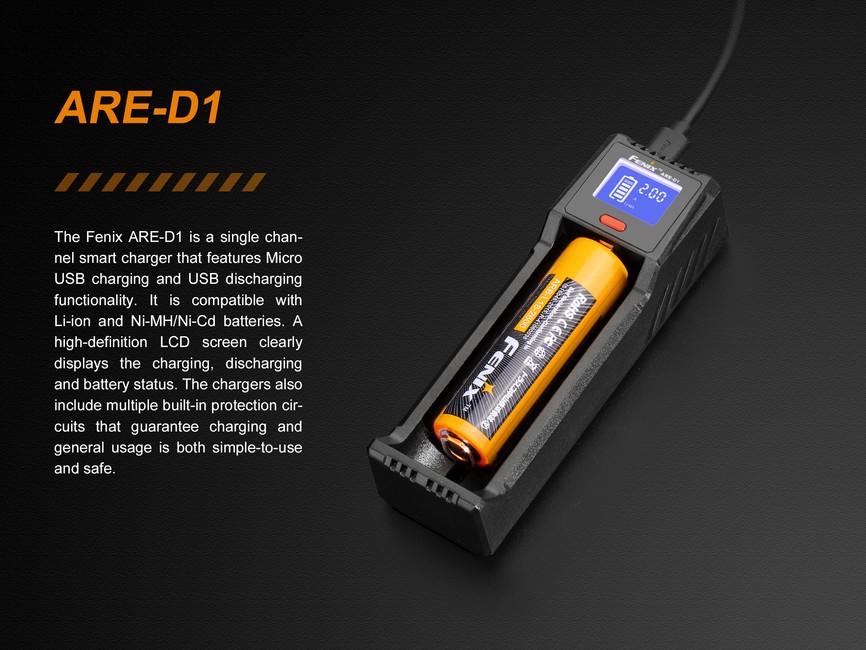 Fenix ARE-D1 USB Φορτιστής Li-ion, NiMH