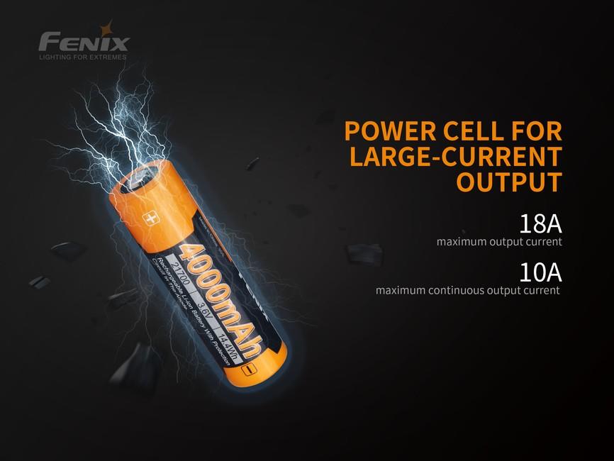 Fenix 21700 Επαναφορτιζόμενη Μπαταρία Li-Ion, 4000 mAh