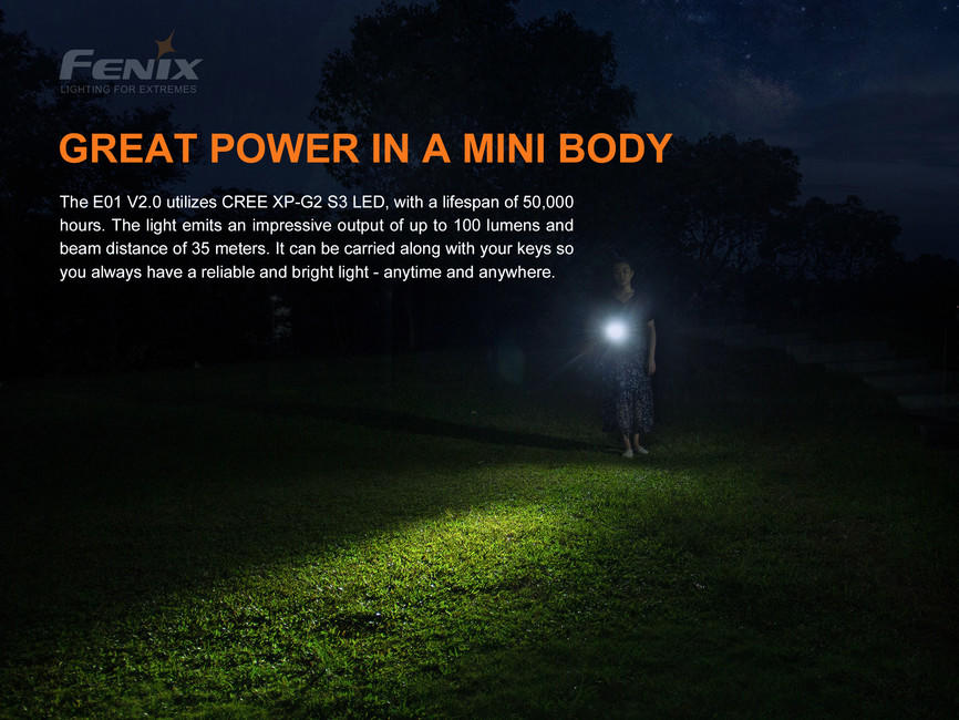 Fenix E01 V2.0 Φακός Μίνι