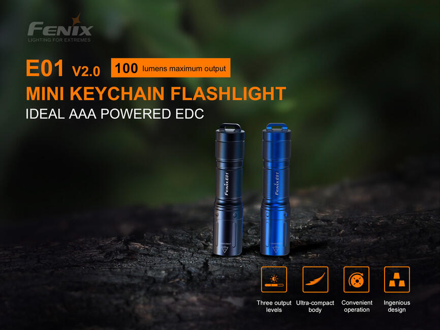 Fenix E01 V2.0 μικρός φακός, μπλε