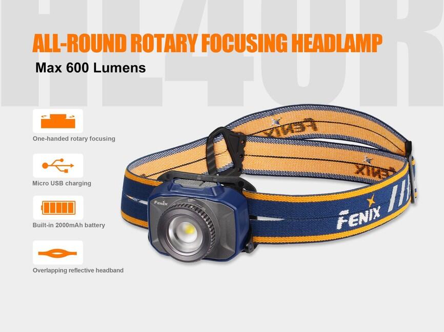 Fenix HL40R Φακός Κεφαλής, Μπλε