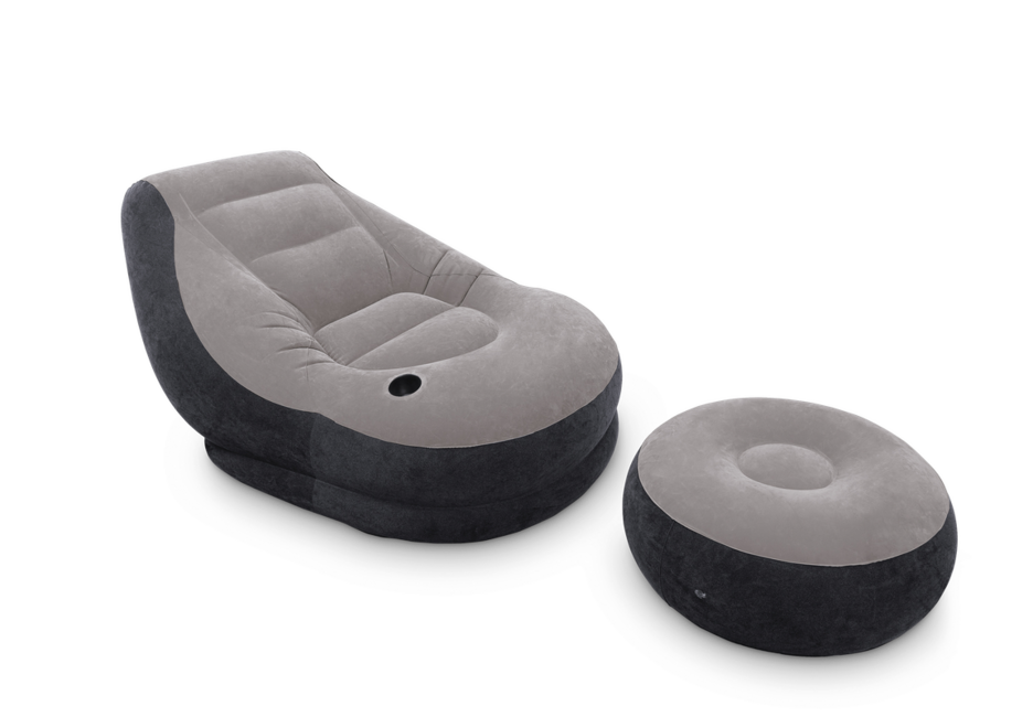 Intex Ultra Lounge άνετη φουσκωτή πολυθρόνα με υποπόδιο