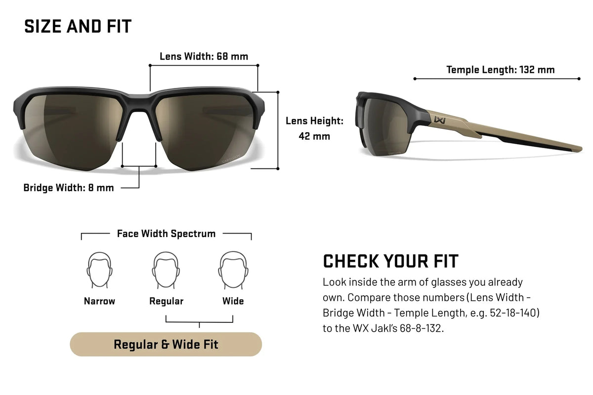 Wiley X Jakl slnečné okuliare Captivate Polarized, Black Mirror/Matte Black - Size & Fit