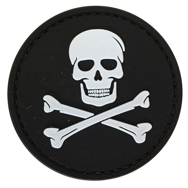WARAGOD Jolly Roger PVC Κεντήματα, Μαύρο και Λευκό