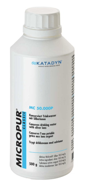 Katadyn Micropur Classic MC 50'000P σκόνη απολύμανσης νερού, 500g