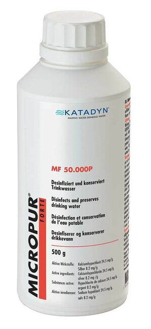 Katadyn Micropur Forte MF 50'000P σκόνη αποστείρωσης νερού, 500g