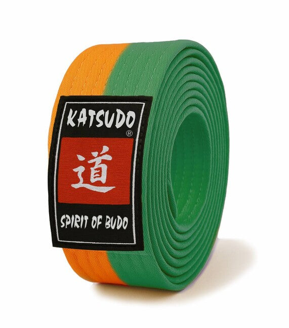 Katsudo Master Ζώνη Obi, Πορτοκαλί-Πράσινο
